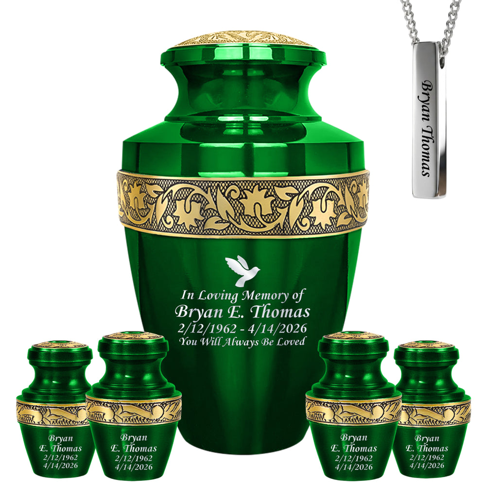 Engraved Grecian Cremation Urn