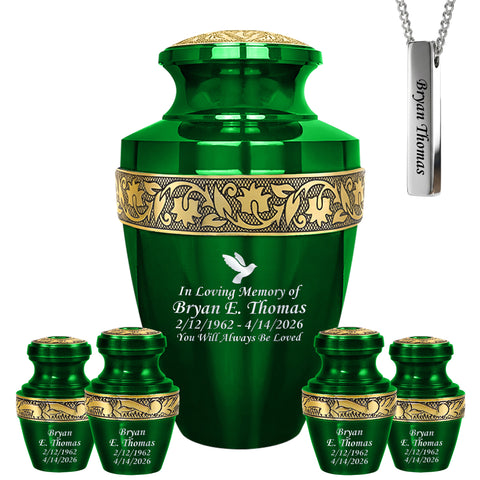 Engraved Grecian Cremation Urn