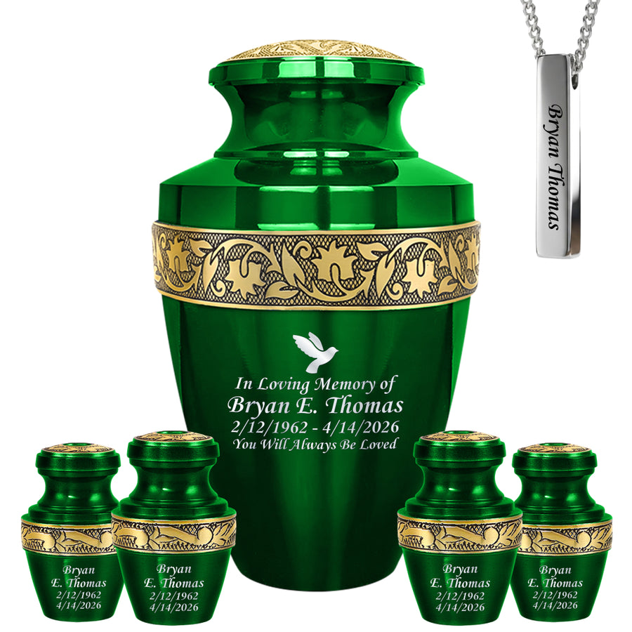 Engraved Grecian Cremation Urn