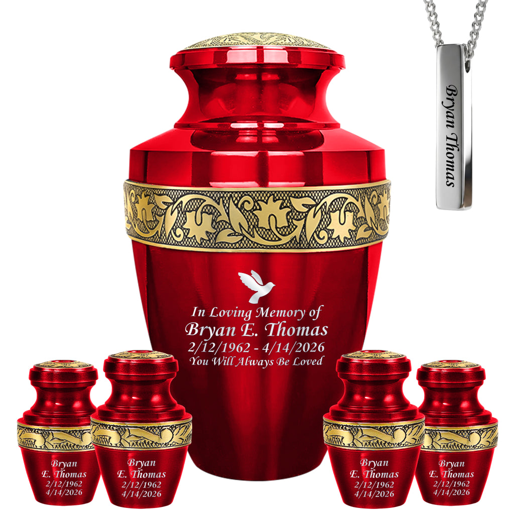 Engraved Grecian Cremation Urn