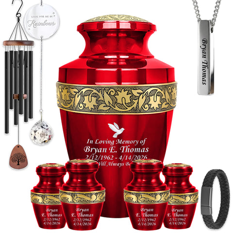 Engraved Grecian Cremation Urn