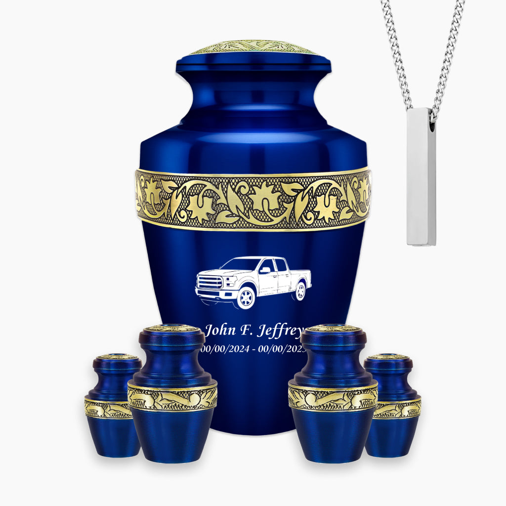 Gone Fishing Engraved Cremation Urn