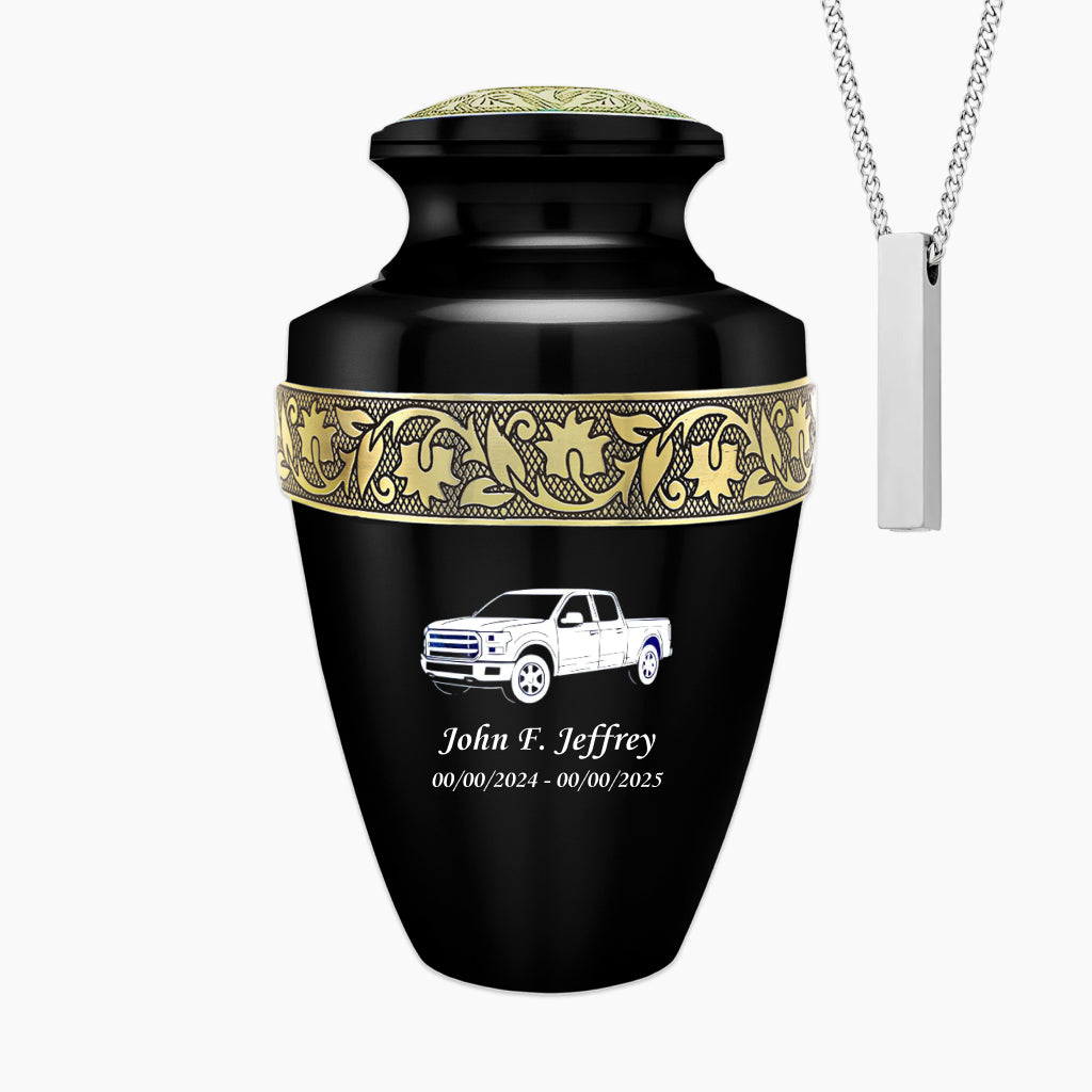 Gone Fishing Engraved Cremation Urn