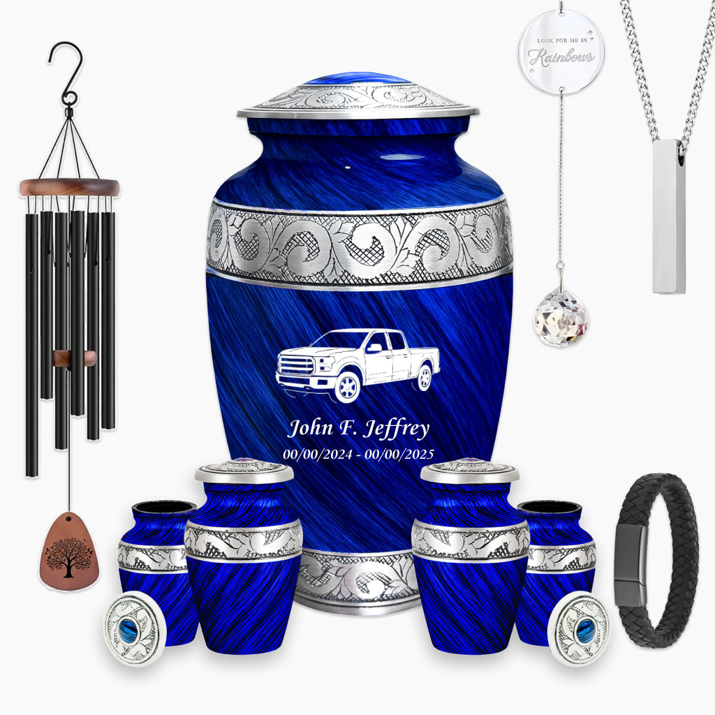 Gone Fishing Engraved Cremation Urn