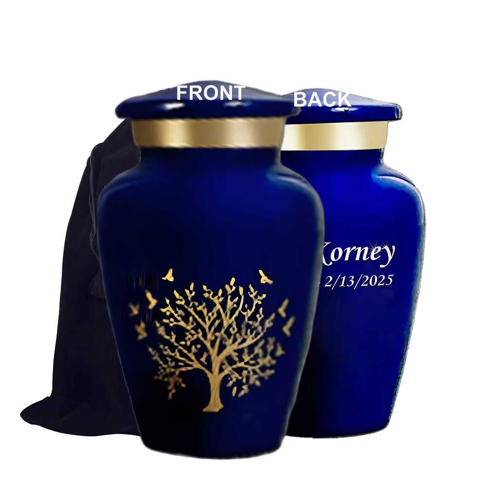 Ornate Tree of Life Motif Urn