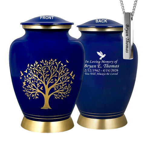 Ornate Tree of Life Motif Urn