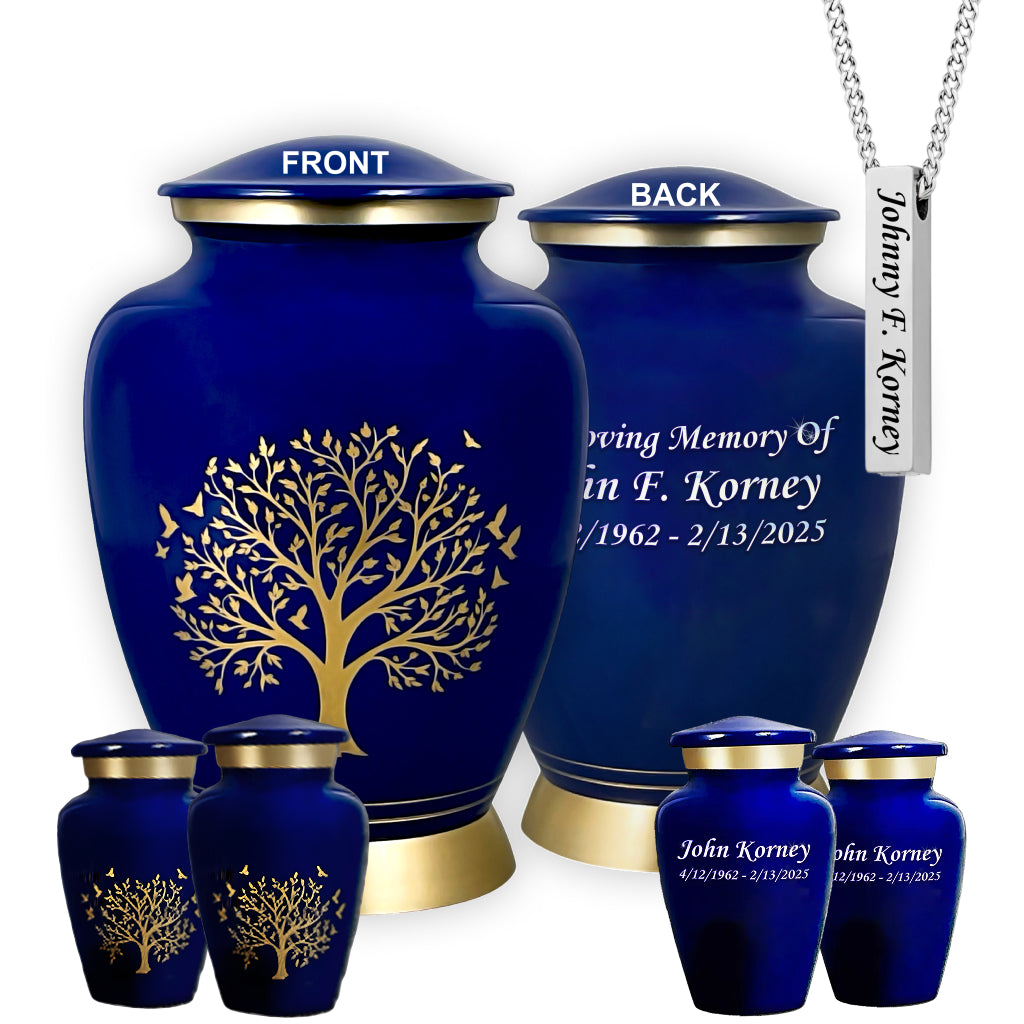 Ornate Tree of Life Motif Urn