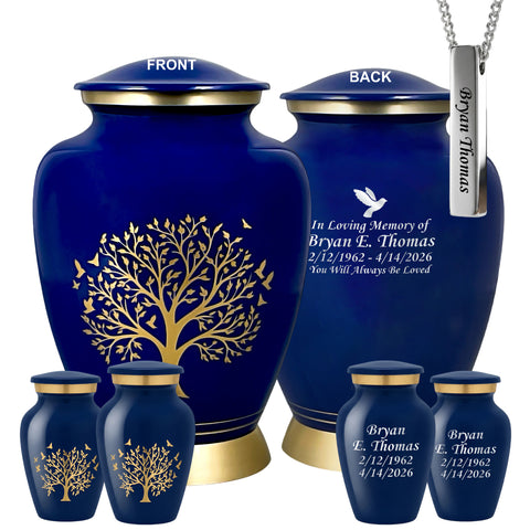 Ornate Tree of Life Motif Urn