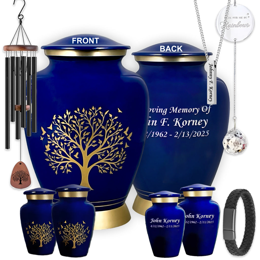 Ornate Tree of Life Motif Urn