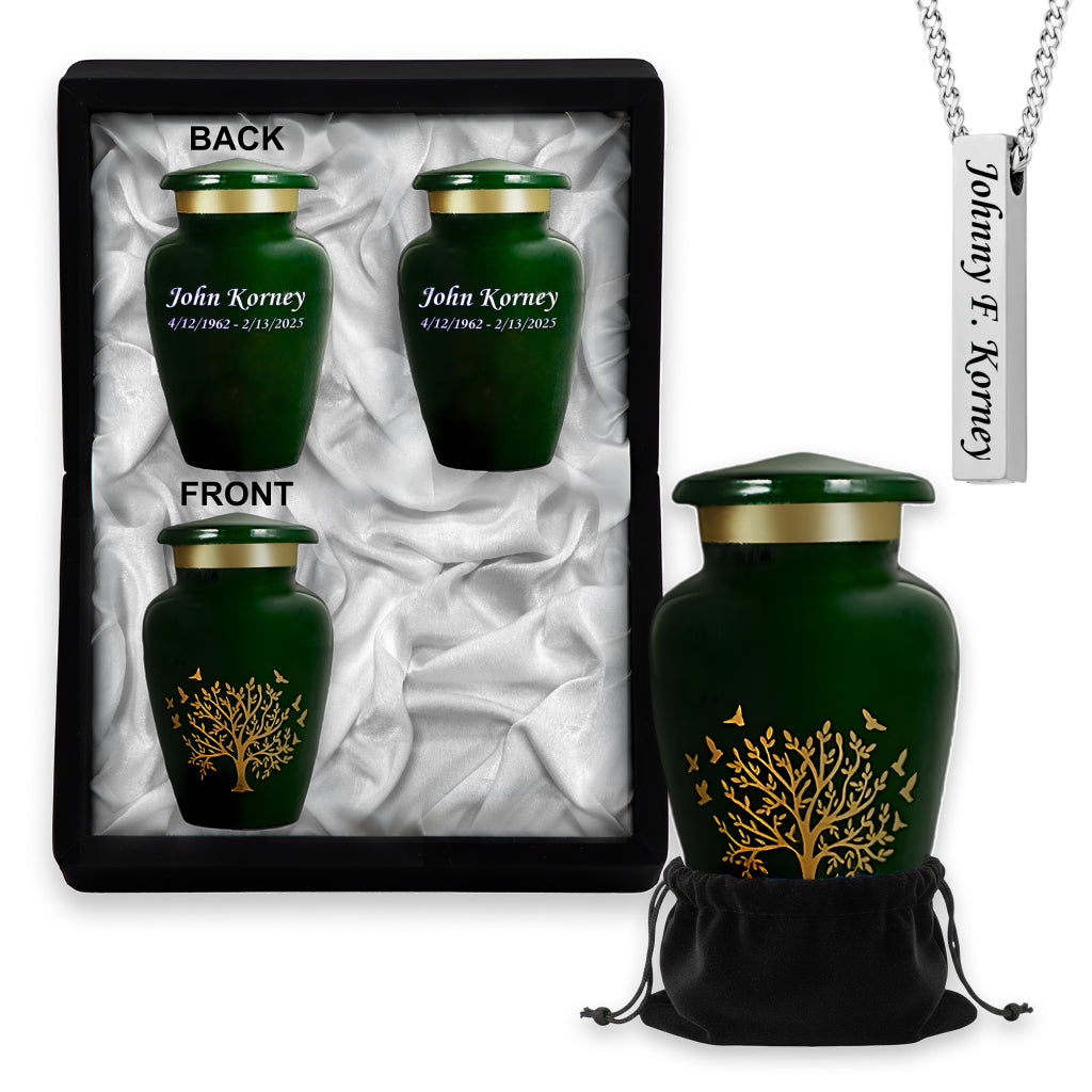 Ornate Tree of Life Motif Urn