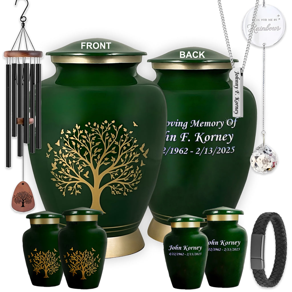 Ornate Tree of Life Motif Urn