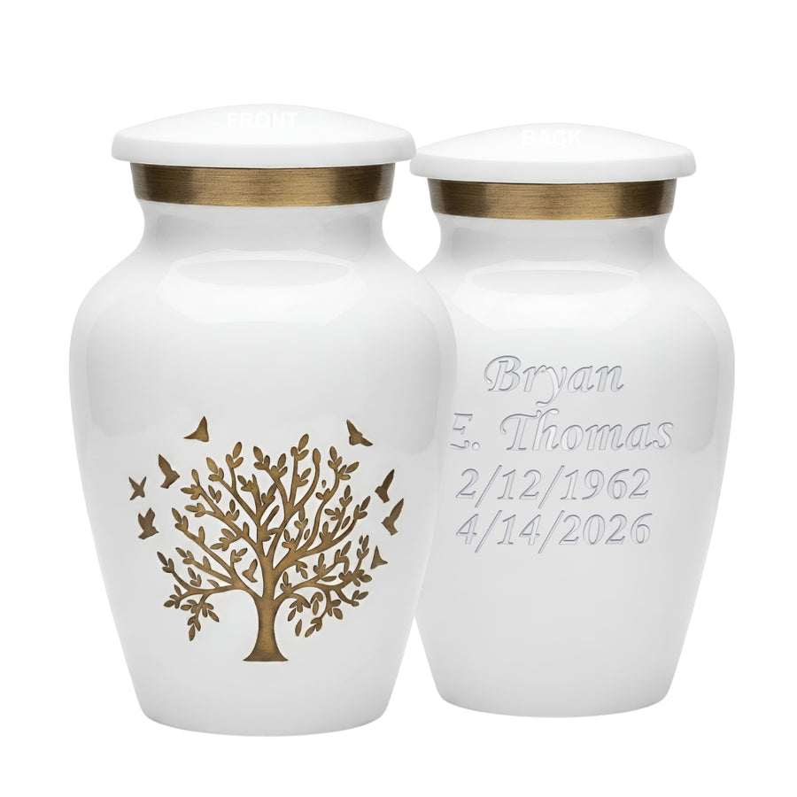 Ornate Tree of Life Motif Urn