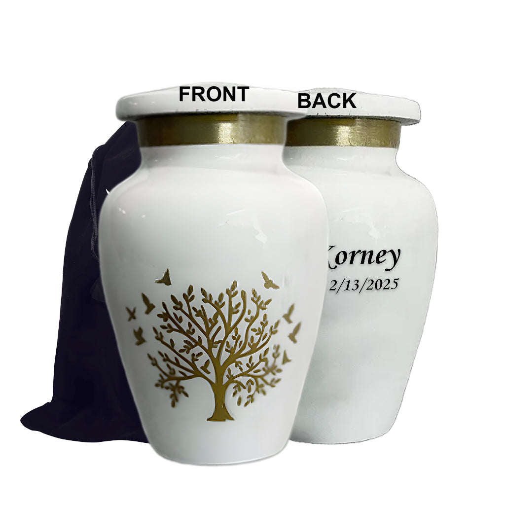 Ornate Tree of Life Motif Urn