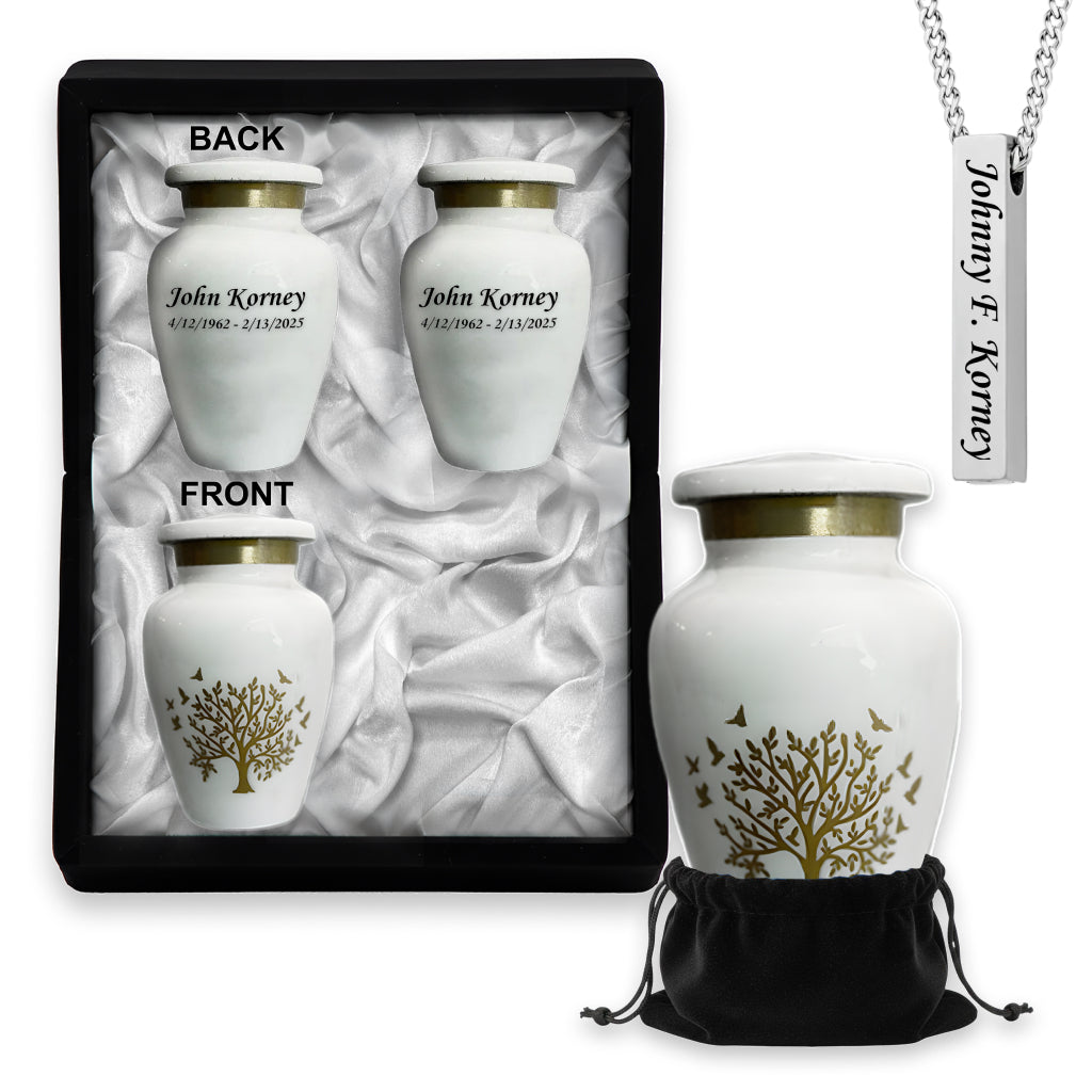 Ornate Tree of Life Motif Urn