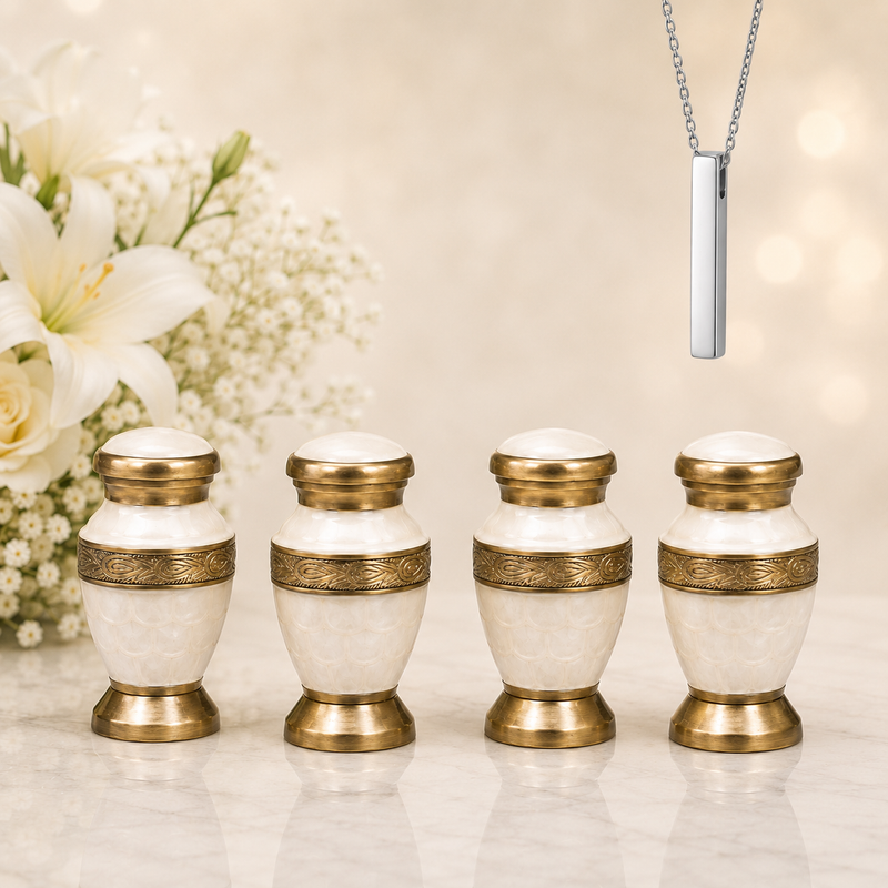Small Keepsake Urns Set in the same design