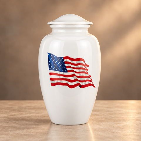 American Flag Tribute Urn