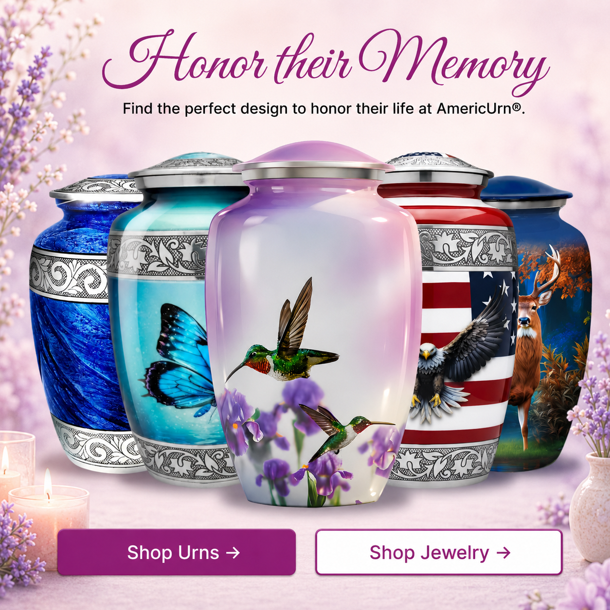 Hummingbird Cremation Urn