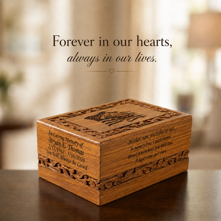 Heritage Wooden Cremation Urn