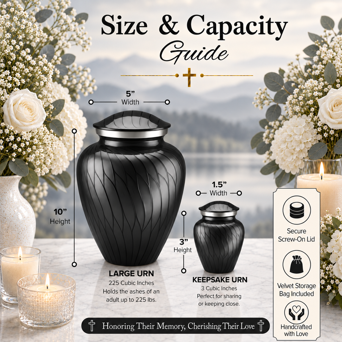 Serenity Curve Pearl Urn