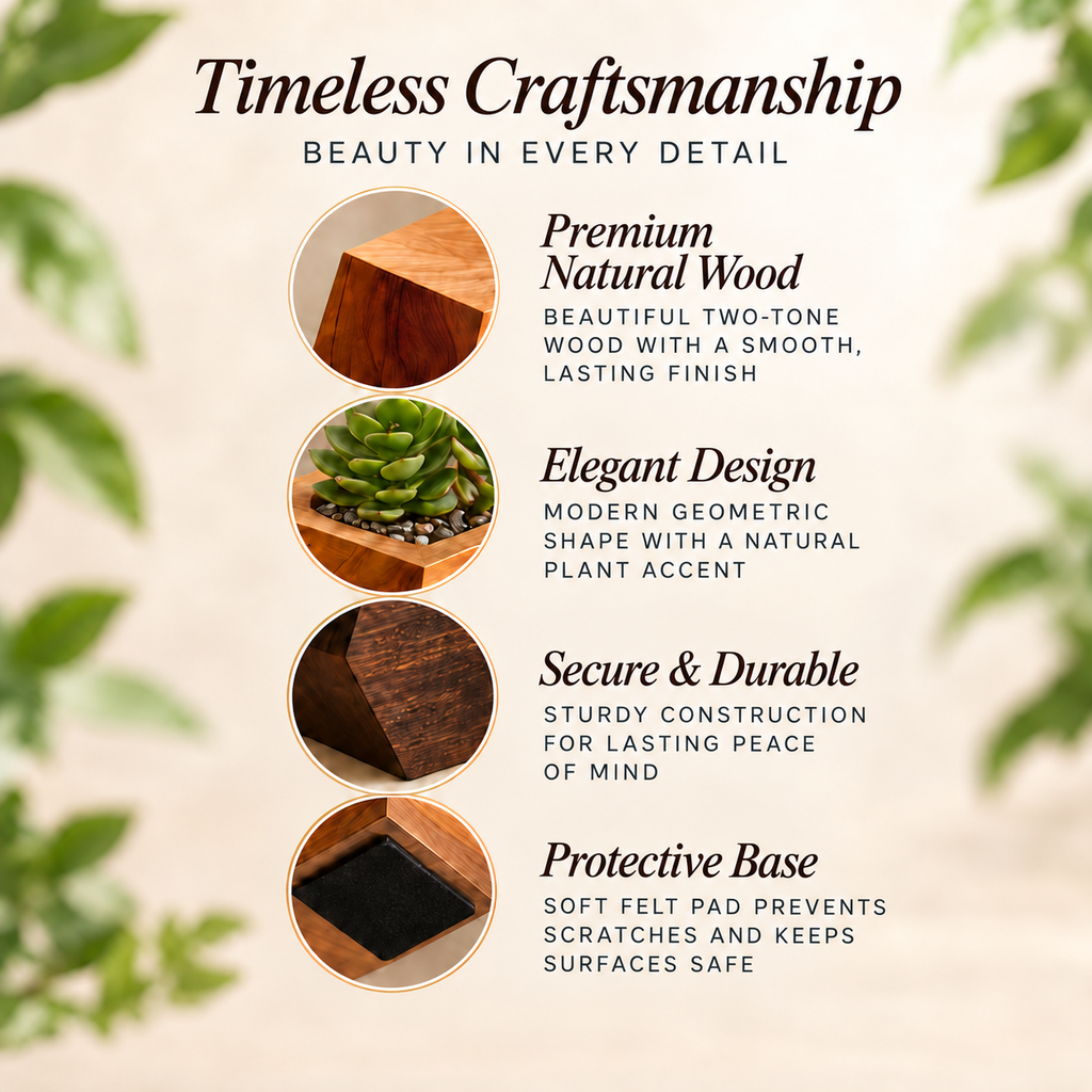 Wooden Plant Cremation Urn