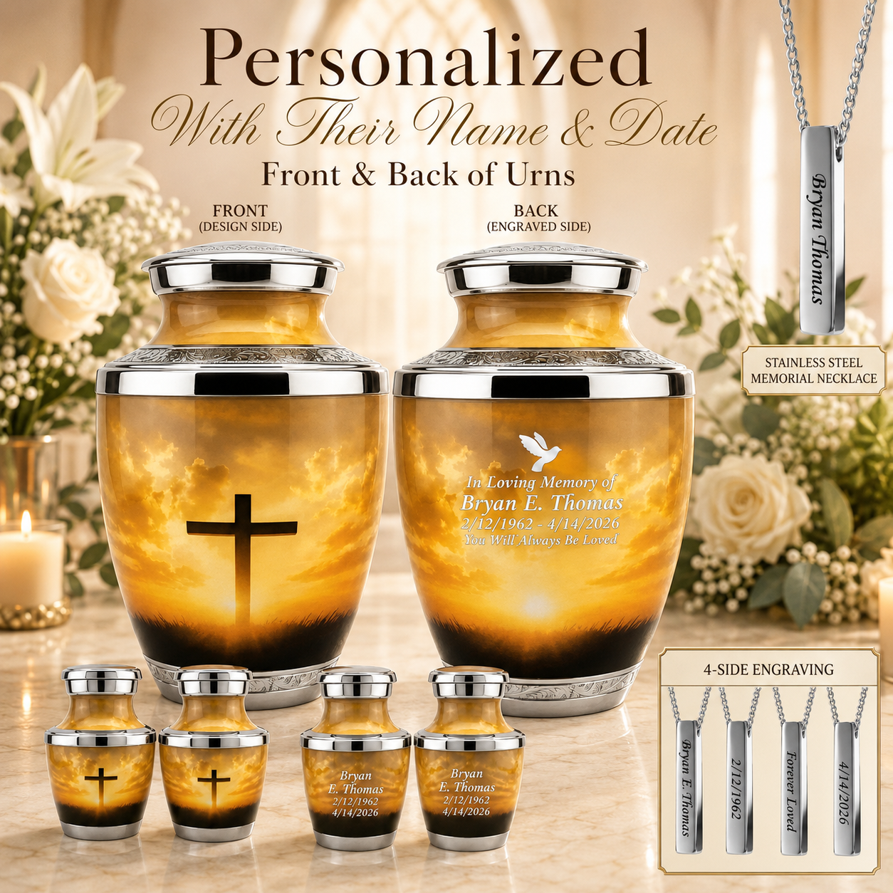 Cross Cremation Urn