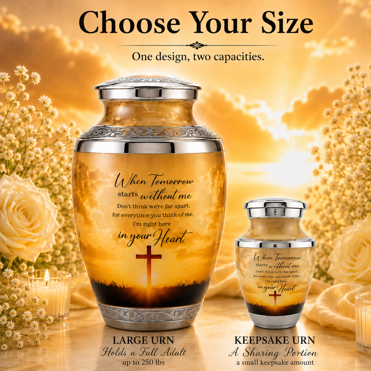 Cross Cremation Urn