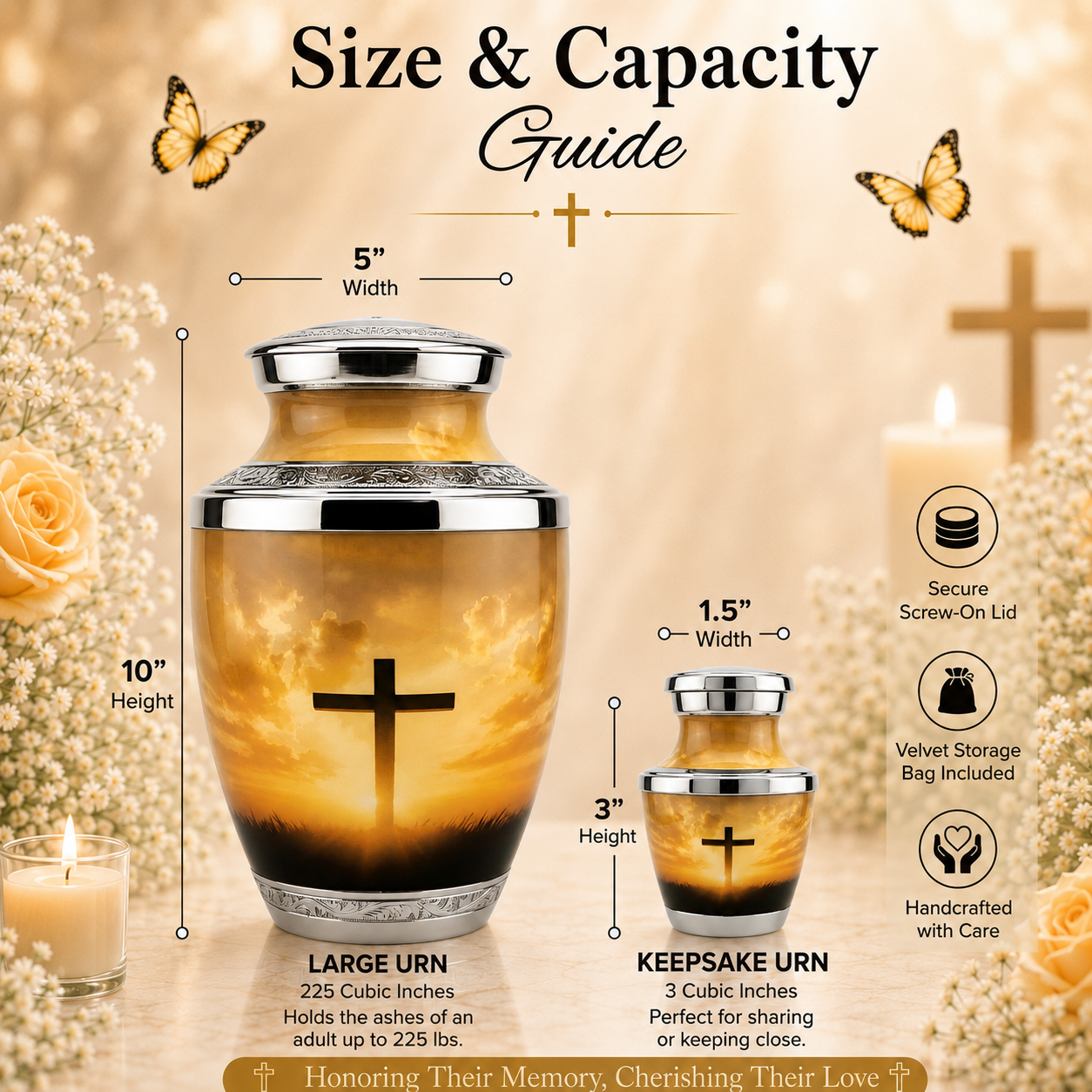 Cross Cremation Urn