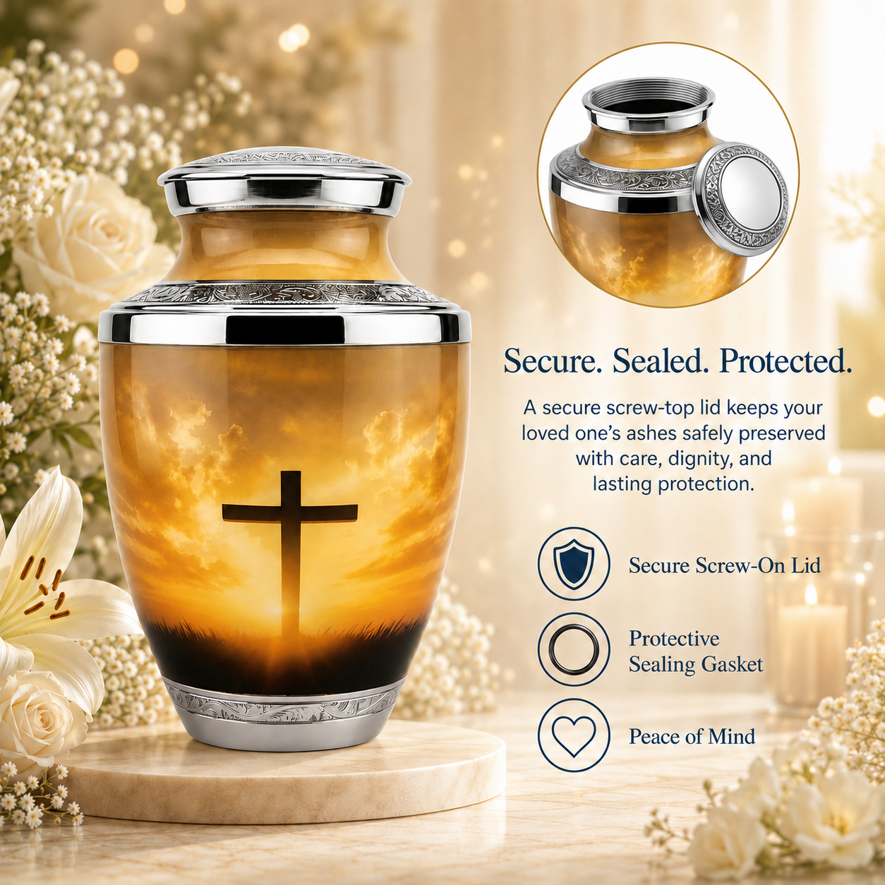Cross Cremation Urn