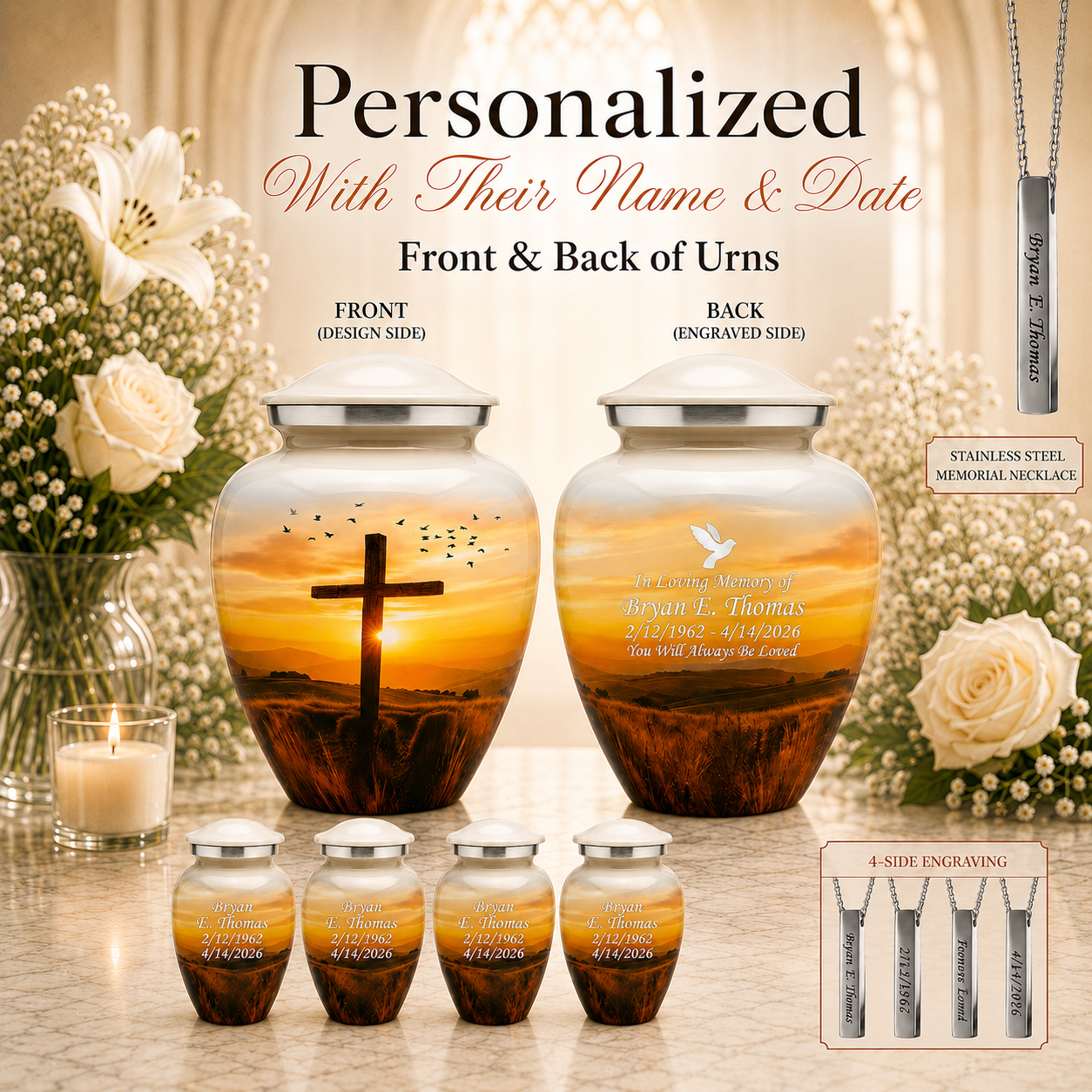 Cross Cremation Urn