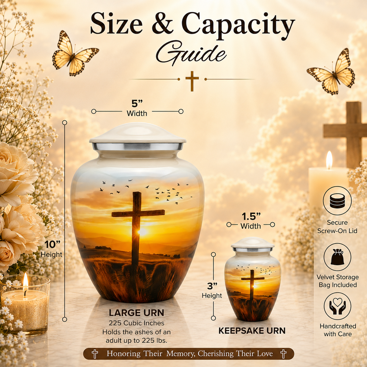 Cross Cremation Urn