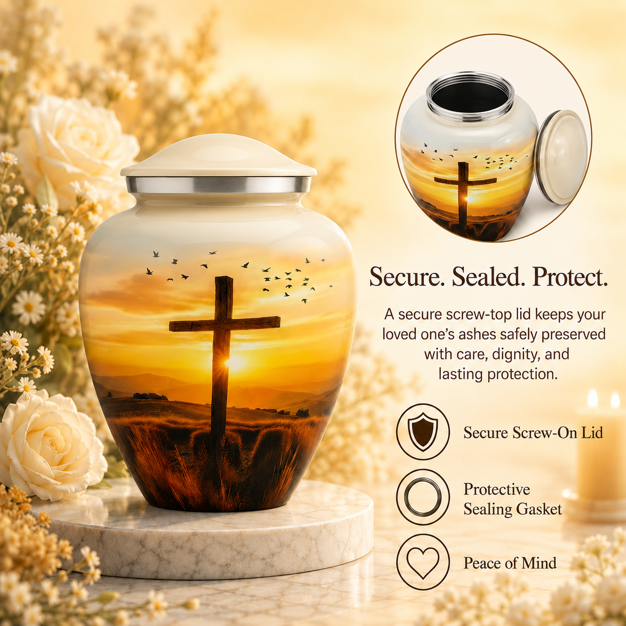 Cross Cremation Urn