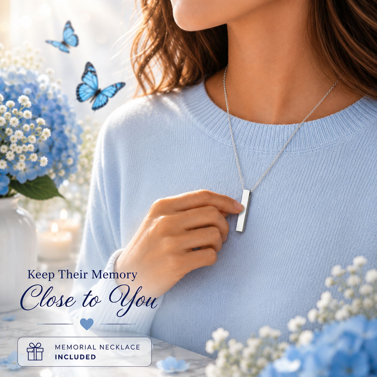Butterfly Image Cremation Urn