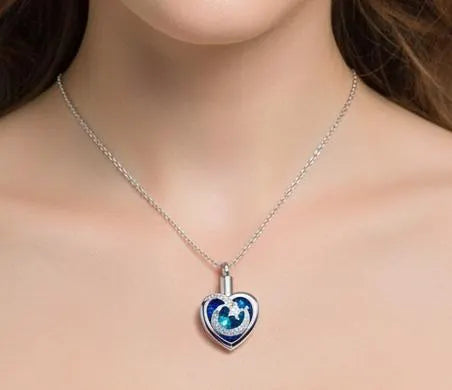 Moon And Star Crystal Necklace